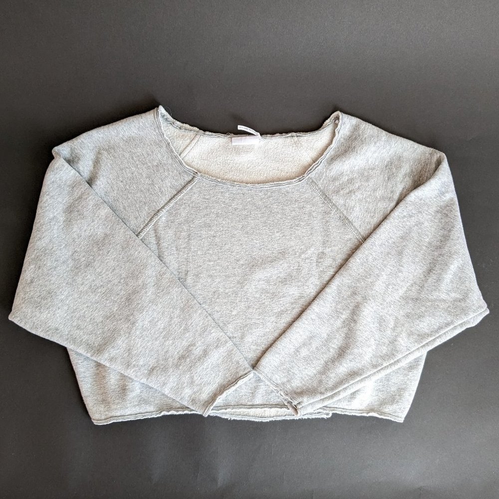 Out From Under Grey Cropped Seweat Shirt size: XS